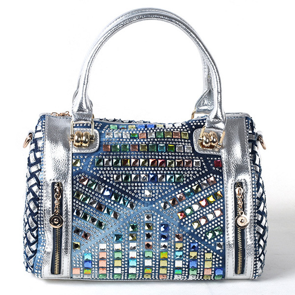 NEW-2015-fashion-women-handbags-designer-diamond-decoration-denim-tote ...