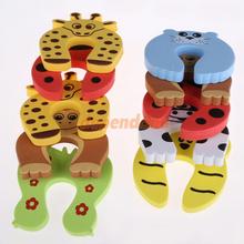 Pack of 10pcs Child Safety Cartoon Door Card Baby Door Stopper Clip Security Free Shipping