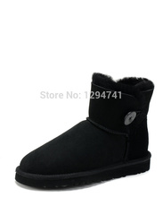 Boots For Woman Natural Sheep Fur Boots Woman Classic Mini 3352 Winter Snow Boots Bailey Button Ankle Boots