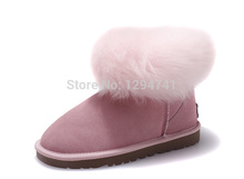 New Style Winter Snow Boots Genuine Leather 5854 Women Boots Warm Wool Classic Mini Ankle Boots