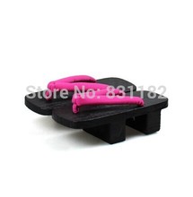Cosplay Japanese clogs women geta Bidentate clogs black burn clogs wood flip flops for women