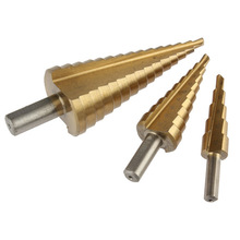 Gold Pack of 3 HSS Steel Drilling Bits 4 to 12mm 20mm 32mm Step Power Drill Tool Free Shipping F#OS