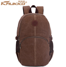 KAUKKO Casual vintage canvas backpack designer’s man school backpack travel rucksack for women all-match shoulder bag laptop bag