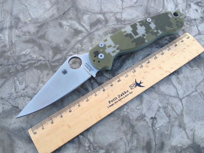 Spyderco C81GPCMO2 paramilitares 2, CAMO G10 escalas, (marcado S30V, 3,44