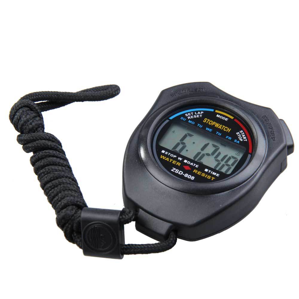 Free shipping Hot Sale New Digital Running Timer Chronograph Sports Stopwatch Counter with Strap ASAF