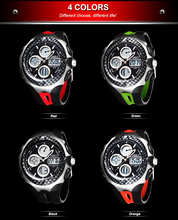 New Men s Waterproof Multifunctional Sports Watches 2 Time Zone Analog LED Digital Quartz Military Watch
