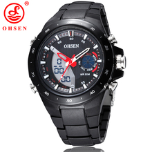 2014 New Fashion OHSEN Men s Women s Sports Watches Military Watch Quartz Digital LED 2