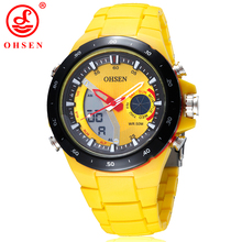 2014 New Fashion OHSEN Men s Women s Sports Watches Military Watch Quartz Digital LED 2