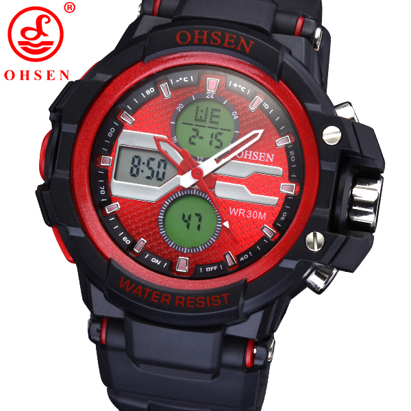 2014 New Men s Boys Sports Watches Digital LED Quartz Alarm Day Date Chronograph Black Rubber