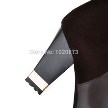 Free Shipping 2014 fashion female platform knight Knee high Motorcycle boots for women ladies shoes High