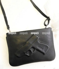 Designer 3D Gun fashion bag Women handbag Clutch Pistol Embossed Messenger bag wristlet Bolsa Free shipping