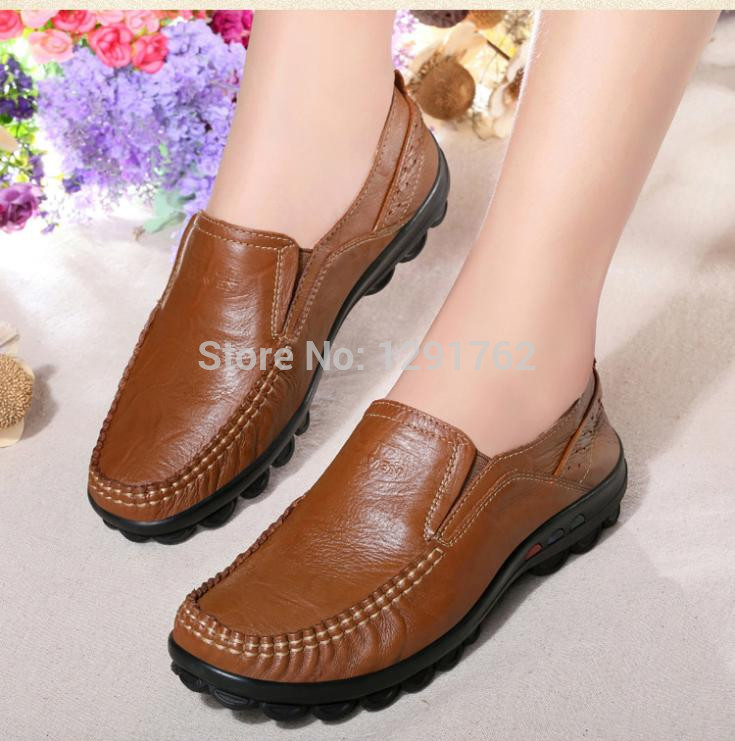 2014 Autumn Women Shoes British Style Woman Cowhide Low Flat Casual Shoes Wrapping Women Sneakers Espadrilles