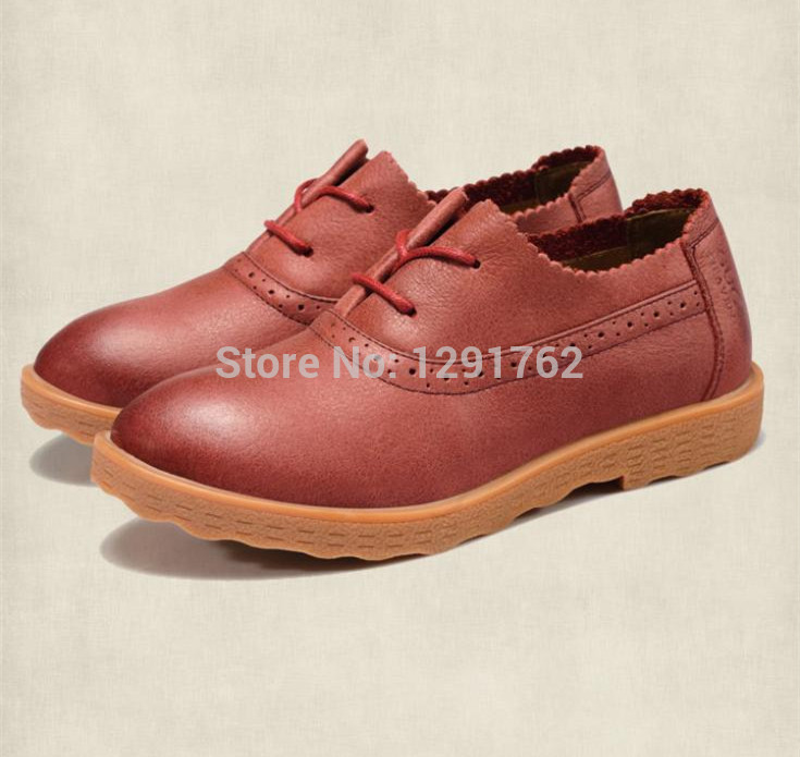 High Quality Autumn Fashion Woman Genuine Leather Martin Roman Style Casual Shoes Women Low Flat Espadrilles