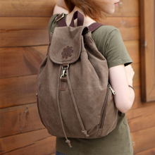 Backpack female vintage Bags canvas travel bag casual preppy style middle school bags Sports bag outside