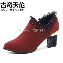 Spring Autumn Ankle Pumps Woman Shoes Rhinestone Women s Shoes Sapatos Femininos Casual High heeled Pumps