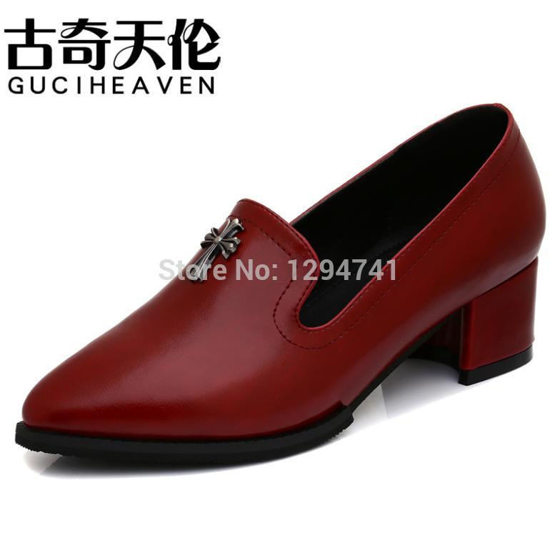 High Quality Shoes Woman Fashion Pointed Toe Shoes Daily Casual Shoes THick Heels High Heels Women