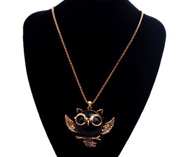 Collares vintage bijou owl pendant long necklace sale kpop fine costume jewelry women kolye joyas colar