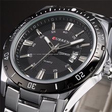 relogio masculino Luxury Curren Brand Full Stainless Steel Analog Display Date Men’s Quartz Watch Casual Watch Men Wristwatch
