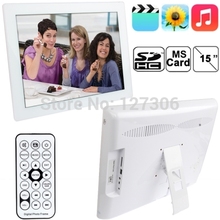 New Arrival 15 inch 1024x768 4 3 LCD Digital Picture Frame with Holder Remote Control Support