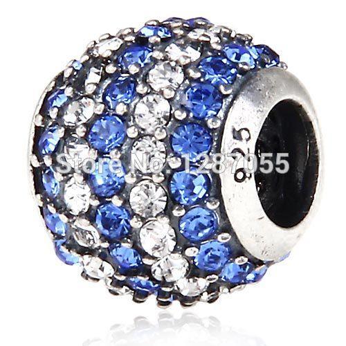 New 925 sterling silver big hole beads for women charms Simple Crystal Jewelry fit pandora necklaces