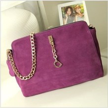 Retro elegant women messenger bag cowhide frosted women leather handbags popular chain shoulder bags