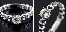 60 off 2014 Fashion Jewelry Womens Accessories Silver 925 Simulated Diamond Heart Wedding Ring Love Rings