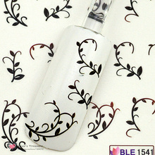 HOT 5PCS water transfer nail sticker decals for nail art tips decorations tool fingernails decorative flower