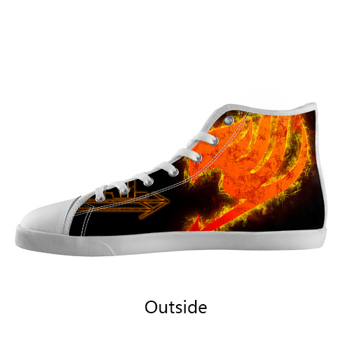 Stylish Canvas Shoes Customized Hot Anime Fairy Tail High Top Canvas Shoes Model002 Women 