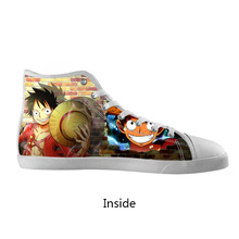 Fashion Casual Shoes Custom Anime One Piece Luffy High Top Canvas Shoes Model002 Women 