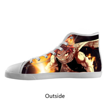 Fashion Canvas Shoes Custom Hot Anime Fairy Tail Natsu High Top Canvas Shoes Model002 (Women)