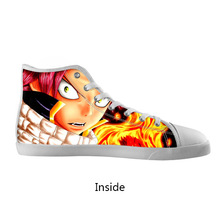 Fashion Canvas Shoes Custom Hot Anime Fairy Tail Natsu High Top Canvas Shoes Model002 Women 