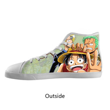 Fashionable Casual Shoes Customized Anime One Piece Luffy High Top Canvas Shoes Model002 Women 