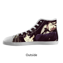 Stylish Canvas Shoes Customized Hot Anime Black Butler High Top Canvas Shoes Model002 (Women)