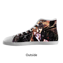 Fashionable Canvas Shoes Customized Hot Anime Sword Art Online High Top Canvas Shoes Model002 (Women)