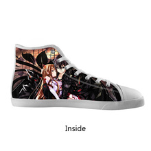 Fashionable Canvas Shoes Customized Hot Anime Sword Art Online High Top Canvas Shoes Model002 Women 