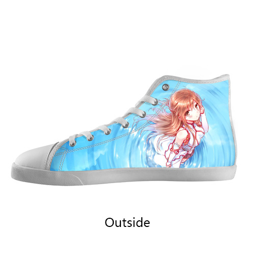 Stylish Casual Shoes Customized Anime Sword Art Online High Top Canvas Shoes Model002 Women 