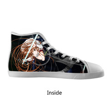 Original Canvas Shoes Custom Hot Anime Sword Art Online High Top Canvas Shoes Model002 Women 