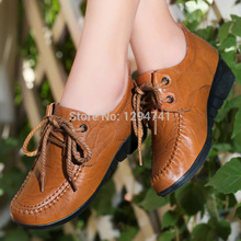 Woman Shoes Women s Platform Wedges Fashion Genuine Leather Shoes Casual Soft Shoes for Women 