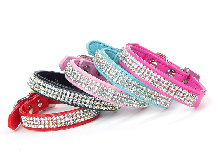 ... Dog-Collars-Pet-PU-Leather-Crystal-Diamond-Cat-Puppy-Collars-Size-S-M ... Dog-Collars-Pet-PU-Leather-Crystal-Diamond-Cat-Puppy-Collars-Size-S-M