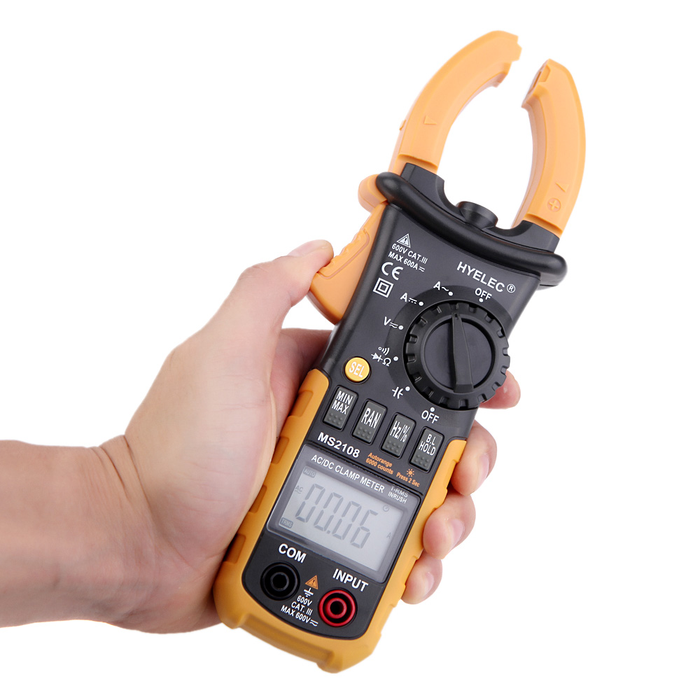 Купить hyelec ms2108 Цифровые токоизмерительные клещи ж / подсветка ...