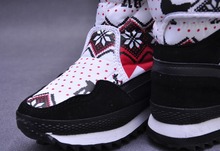 Size 36 41 New Arrival 2014 Xmas Deer Women Fashion Snow Booties Durable Anti slip Warm
