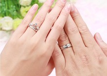 60 off Wholesale Love Silver 925 Crown Cross Crystal Engagement Wedding Rings for Women and Men