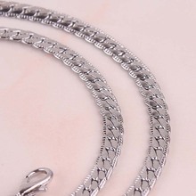 Free Shipping Wholesale New Jewelry Hot Sell 14K White Gold Plated Smooth Snake Link Chain Necklace