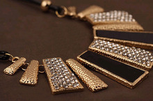 Beautiful Women Necklace New Fashion Bib Leather Design Necklace for girl Enamel Braided Rope Chain Necklace