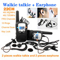 T 388 22 Channels Monitor Function 2 piece Mini Walkie Talkie Travel Two Way Radio Intercom