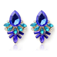 2015 Newest Arrival 520 Women girl earrings Fashion Lady Rhinestone jewelry Drop Alloy Ear Studs Earrings