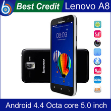 New Arrival original Lenovo A8 A808T A808T-i Android 4.4 mtk6592 octa core 16GB Rom 5.0 inch OGS 13mp camera 4G Cell phone/Kate