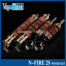 N Fire 2s cigarro eletronico VV battery Smokjoy wood e-cigarette 1000mah twist battery +wooden atomizer e cig starter kit