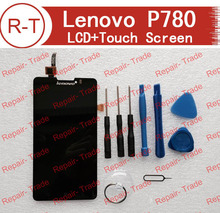 100% Original Touch Screen+LCD Display Screen Assembly Replacement For Lenovo P780 Smartphone Free Shipping