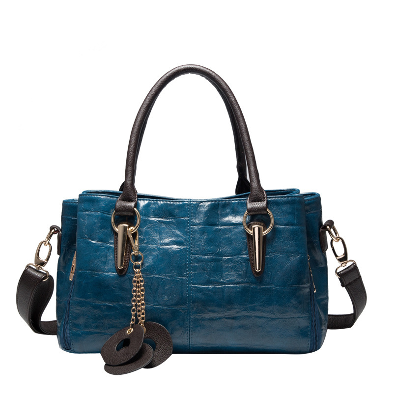 free shipping hot selling genuine leather women s tote tassel bags woman shopping shoulder handbags